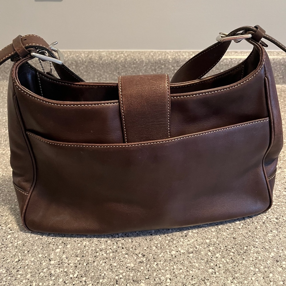 Coach brown leather bag